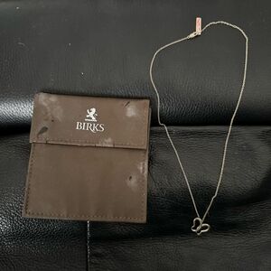 Birks Silver Necklace with Heart Pendant